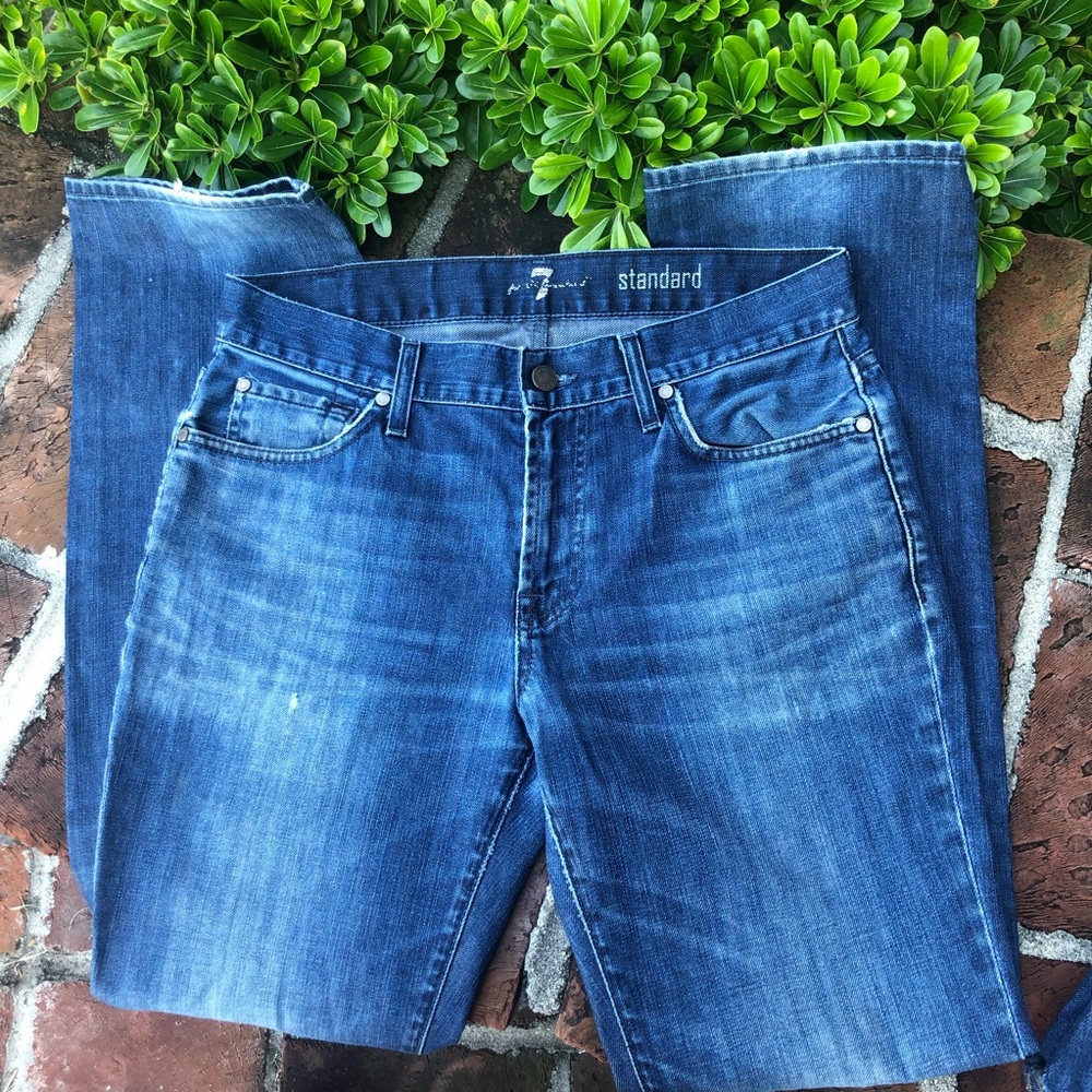7 FAM medium wash standard jeans size 32 - Picture 2 of 6